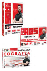 Yargı Yayınları 2026 MEB-AGS Coğrafya Soru Bankası - Video Ders Notları - Haritalarla Coğrafya Seti (Engin Eraydın) - Yargı Yayınları