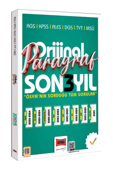 Yargı Yayınları 2026 KPSS AGS ALES DGS TYT MSÜ Orijinal Paragraf Son 3 Yıl Çıkmış Sorular - 1
