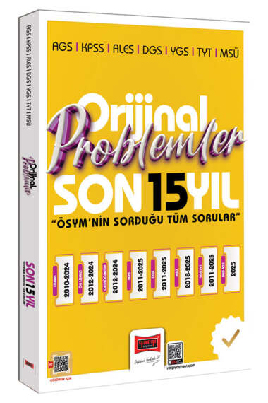 Yargı Yayınları 2026 KPSS AGS ALES DGS YGS TYT MSÜ Orijinal Problemler Son 15 Yıl Çıkmış Sorular - 1