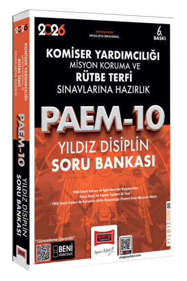 Yargı Yayınları 2026 PAEM Komiser Yardımcılığı Misyon Koruma ve Rütbe Terfi Sınavlarına Hazırlık Yıldız Disiplin Soru Bankası - 1