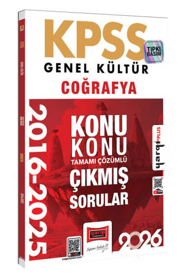 Yargı Yayınları 2026 KPSS Genel Kültür Coğrafya 2016-2026 Konu Konu Tamamı Çözümlü Çıkmış Sorular - 1
