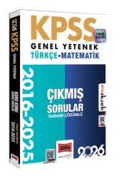 Yargı Yayınları 2026 KPSS Genel Yetenek Türkçe-Matematik 2016-2026 Konu Konu Tamamı Çözümlü Çıkmış Sorular - Yargı Yayınları
