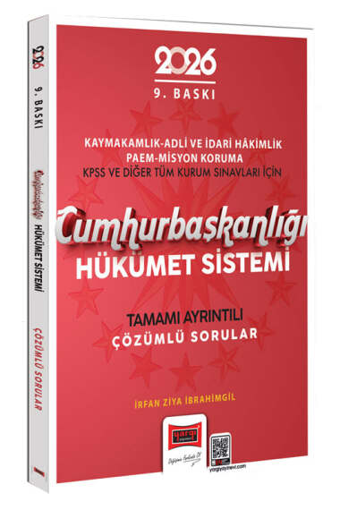 Yargı Yayınları 2026 Kaymakamlık-Adli ve İdari Hakimlik-Paem-Misyon Koruma-KPSS ve Diğer Tüm Kurum Sınavları İçin Cumhurbaşkanlığı Hükümet Sistemi Çözümlü Sorular - 1