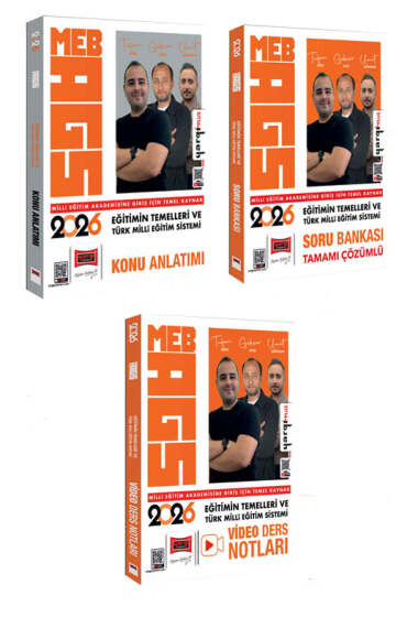 Yargı Yayınları 2026 MEB-AGS Eğitimin Temelleri ve Türk Milli Eğitim Sistemi Konu-Soru-Video Ders Notları Seti (3 Kitap) - 1