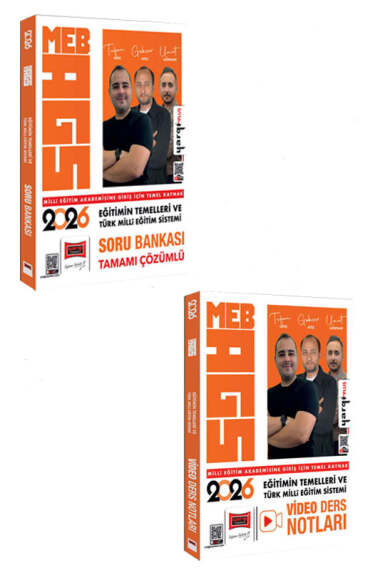 Yargı Yayınları 2026 MEB-AGS Eğitimin Temelleri ve Türk Milli Eğitim Sistemi Soru Bankası ve Video Ders Notları Seti (2 Kitap) - 1