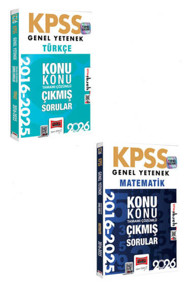 Yargı Yayınları 2026 KPSS Genel Yetenek Türkçe-Matematik 10 Yıl Konu Konu Çıkmış Sorular Seti (2 Kitap) - 1