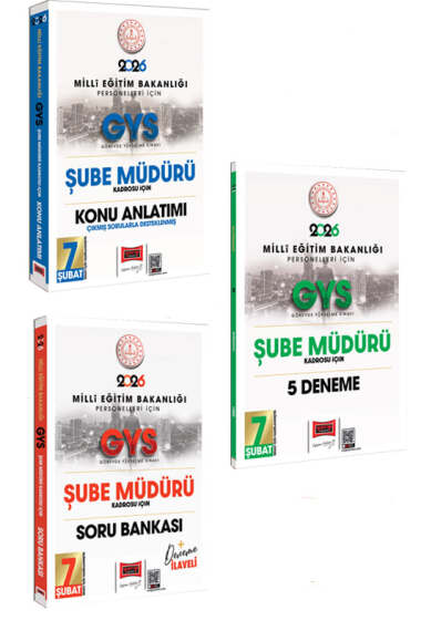 Yargı Yayınları 2026 MEB Personelleri İçin GYS Şube Müdürü Kadrosu İçin Konu-Soru-Deneme Seti - 1