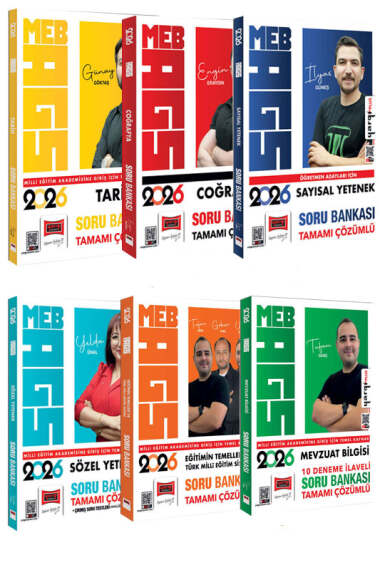 Yargı Yayınları 2026 MEB-AGS Tamamı Çözümlü Soru Bankası Seti 6 Kitap - 1