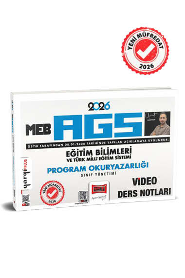 Yargı Yayınları 2026 MEB-AGS Eğitim Bilimleri ve Türk Milli Eğitim Sistemi Program Okuryazarlığı Sınıf Yönetimi Video Ders Notları - 1