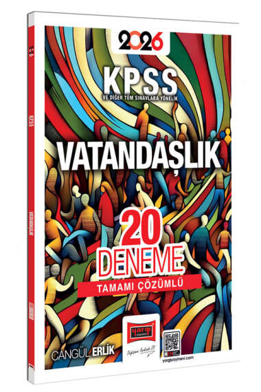 Yargı Yayınları 2026 KPSS ve Diğer Tüm Sınavlara Yönelik Tamamı Çözümlü Vatandaşlık 20 Deneme - 1