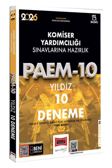 Yargı Yayınları 2026 PAEM Komiser Yardımcılığı Sınavlarına Hazırlık Yıldız 10 Deneme - 1