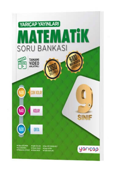 YarıÇap Yayınları 2025 9.Sınıf Matematik Soru Bankası - 1