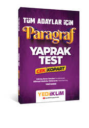 Yediiklim Yayınları 2023 Tüm Adaylar İçin Paragraf Çek Kopart Yaprak Test - Yediiklim Yayınları