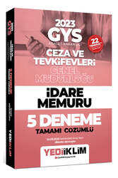 Yediiklim Yayınları 2023 GYS Adalet Bakanlığı Ceza ve Tevkifevleri Genel Müdürlüğü İdare Memuru 5 Deneme Tamamı Çözümlü - Yediiklim Yayınları