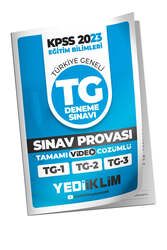 Yediiklim Yayınları 2023 KPSS Eğitim Bilimleri Türkiye Geneli Sınav Provası Deneme (1-2-3) Tamamı Video Çözümlü - Yediiklim Yayınları