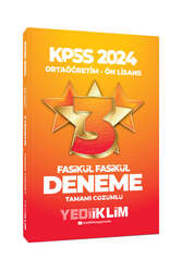 Yediiklim Yayınları 2024 KPSS Ortaöğretim-Önlisans Fasikül Yıldız Tamamı Çözümlü 3 Deneme - Yediiklim Yayınları