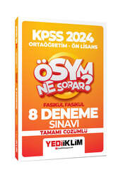 Yediiklim Yayınları 2024 KPSS ÖSYM Ne Sorar Ortaöğretim-Önlisans Fasikül Tamamı Çözümlü 8 Deneme - Yediiklim Yayınları