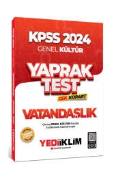 Yediiklim Yayınları 2024 KPSS Genel Kültür Vatandaşlık Çek Kopart Yaprak Test - Yediiklim Yayınları