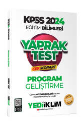 Yediiklim Yayınları 2024 KPSS Eğitim Bilimleri Program Geliştirme Çek Kopart Yaprak Test - Yediiklim Yayınları