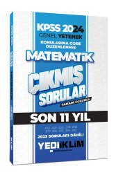Yediiklim Yayınları 2024 KPSS Genel Yetenek Lisans Matematik Konularına Göre Tamamı Çözümlü Çıkmış Sorular - Yediiklim Yayınları