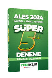Yediiklim Yayınları 2024 ALES Sayısal-Sözel Tamamı Çözümlü Süper 5'li Deneme - Yediiklim Yayınları
