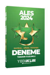 Yediiklim Yayınları 2024 ALES Sayısal-Sözel Yetenek Tamamı Çözümlü 3 Yıldız Deneme - Yediiklim Yayınları