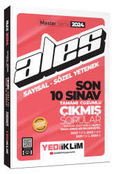 Yediiklim Yayınları 2024 ALES Sayısal-Sözel Yetenek Son 10 Sınav Tamamı Çözümlü Çıkmış Sorular - Yediiklim Yayınları