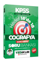 Yediiklim Yayınları 2024 KPSS Genel Kültür Hedef 18'de 18 Coğrafya Konu Özetli Soru Bankası - Yediiklim Yayınları