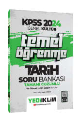 Yediiklim Yayınları KPSS 2024 Genel Kültür Temel Öğrenme Tarih Tamamı Çözümlü Soru Bankası - Yediiklim Yayınları
