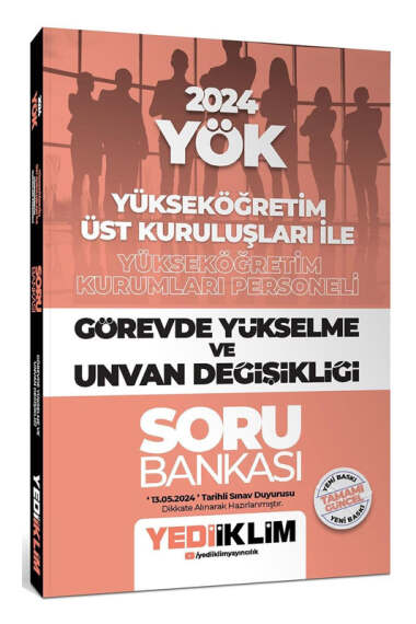 Yediiklim Yayınları 2024 YÖK Görevde Yükselme ve Unvan Değişikliği Soru Bankası - 1