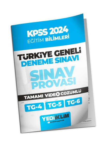 Yediiklim Yayınları 2024 KPSS Eğitim Bilimleri Türkiye Geneli Tamamı Video Çözümlü Sınav Provası 3 Deneme( 4-5-6 ) - 1