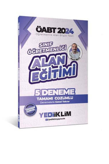 Yediiklim Yayınları 2024 ÖABT Sınıf Öğretmenliği Alan Eğitimi Tamamı Çözümlü 5 Deneme - 1