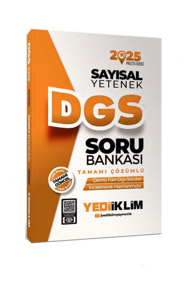 Yediiklim Yayınları 2025 DGS Sayısal Yetenek Tamamı Çözümlü Soru Bankası - 1