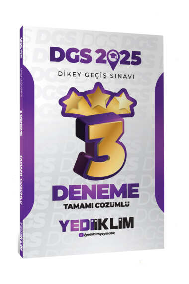 Yediiklim Yayınları 2025 DGS Tamamı Çözümlü 3 Yıldız Deneme - 1