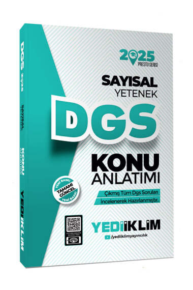 Yediiklim Yayınları 2025 DGS Sayısal Yetenek Konu Anlatımı - 1