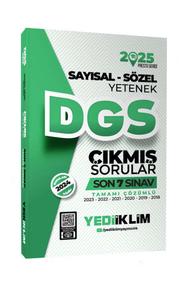 Yediiklim Yayınları 2025 DGS Sayısal Sözel Yetenek Tamamı Çözümlü Son 7 Sınav Çıkmış Sorular - 1