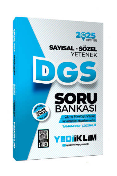 Yediiklim Yayınları 2025 DGS Prestij Serisi Sayısal-Sözel Yetenek Tamamı PDF Çözümlü Soru Bankası  - 1