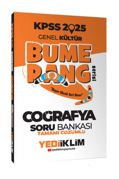 Yediiklim Yayınları 2025 KPSS Genel Kültür Bumerang Coğrafya Tamamı Çözümlü Soru Bankası - 1