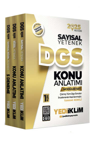 Yediiklim Yayınları 2025 DGS Konu Anlatımlı Modüler Set - 1