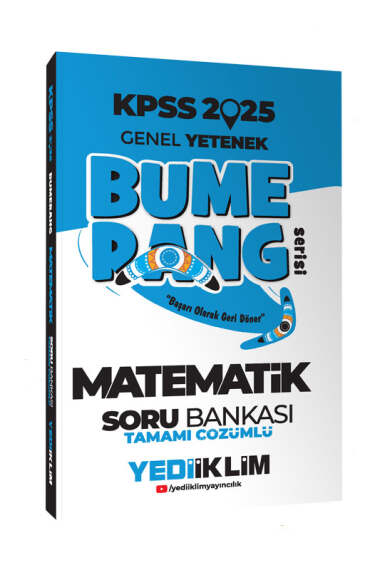 Yediiklim Yayınları 2025 KPSS Genel Yetenek Bumerang Matematik Tamamı Çözümlü Soru Bankası - 1