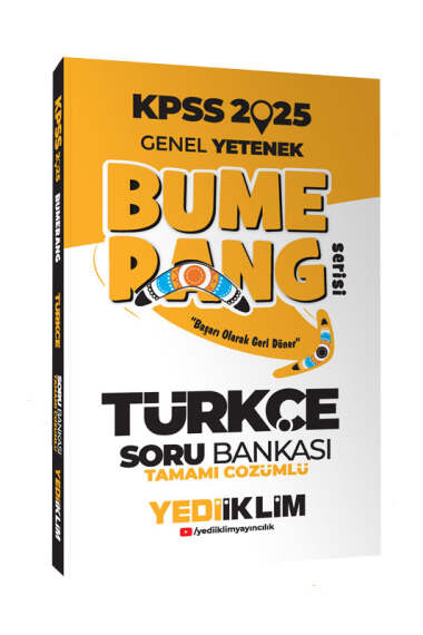 Yediiklim Yayınları 2025 KPSS Genel Yetenek Bumerang Türkçe Tamamı Çözümlü Soru Bankası - 1