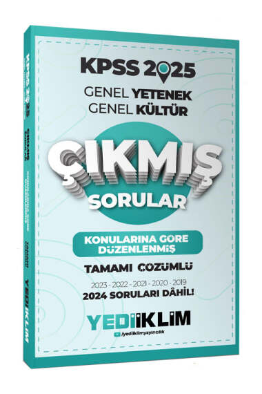 Yediiklim Yayınları 2025 KPSS GK-GY Konularına Göre Düzenlenmiş Tamamı Çözümlü Çıkmış Sorular - 1