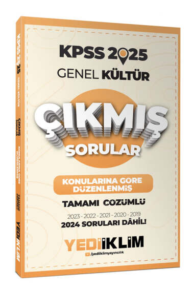 Yediiklim Yayınları 2025 KPSS Genel Kültür Konularına Göre Düzenlenmiş Tamamı Çözümlü Çıkmış Sorular - 1