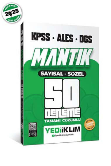 Yediiklim Yayınları 2025 KPSS-ALES-DGS Mantık Sayısal Sözel Tamamı Çözümlü 50 Deneme - 1