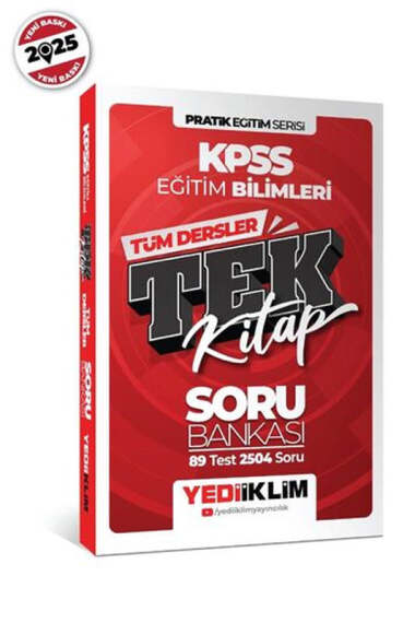 Yediiklim Yayınları 2025 KPSS Eğitim Bilimleri Tüm Dersler Tek Kitap Soru Bankası - 1