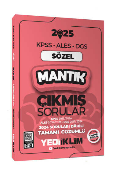 Yediiklim Yayınları 2025 KPSS ALES DGS Sözel Mantık Çıkmış Sorular ve Çözümleri - 1