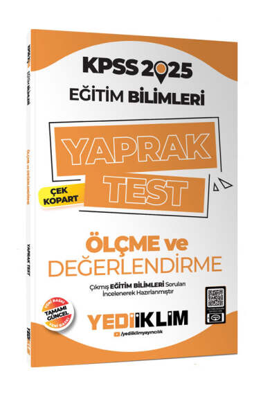 Yediiklim Yayınları 2025 KPSS Eğitim Bilimleri Ölçme ve Değerlendirme Çek Kopart Yaprak Test - 1