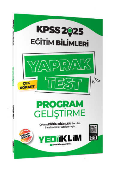 Yediiklim Yayınları 2025 KPSS Eğitim Bilimleri Program Geliştirme Çek Kopart Yaprak Test - 1