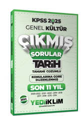 Yediiklim Yayınları 2025 KPSS Genel Kültür Lisans Tarih Konularına Göre Tamamı Çözümlü Son 11 Yıl Çıkmış Sorular  - Yediiklim Yayınları
