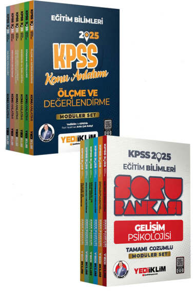 Yediiklim Yayınları 2025 KPSS Eğitim Bilimleri Modüler Konu Anlatımı ve Soru Bankası Seti - 1